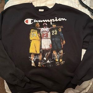 Long Sleeve Champion Men’s Kobe Jordan Lebron Sweatshirt